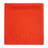 Red silk square scarf with islamic art pattern
