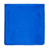 Blue silk scarf with islamic art print