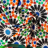 Printed scarf inspired by the mosaic tiles of the Alhambra of Granada