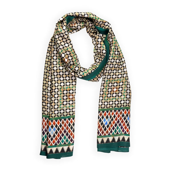 Moroccan mosaic tiles inspired scarf