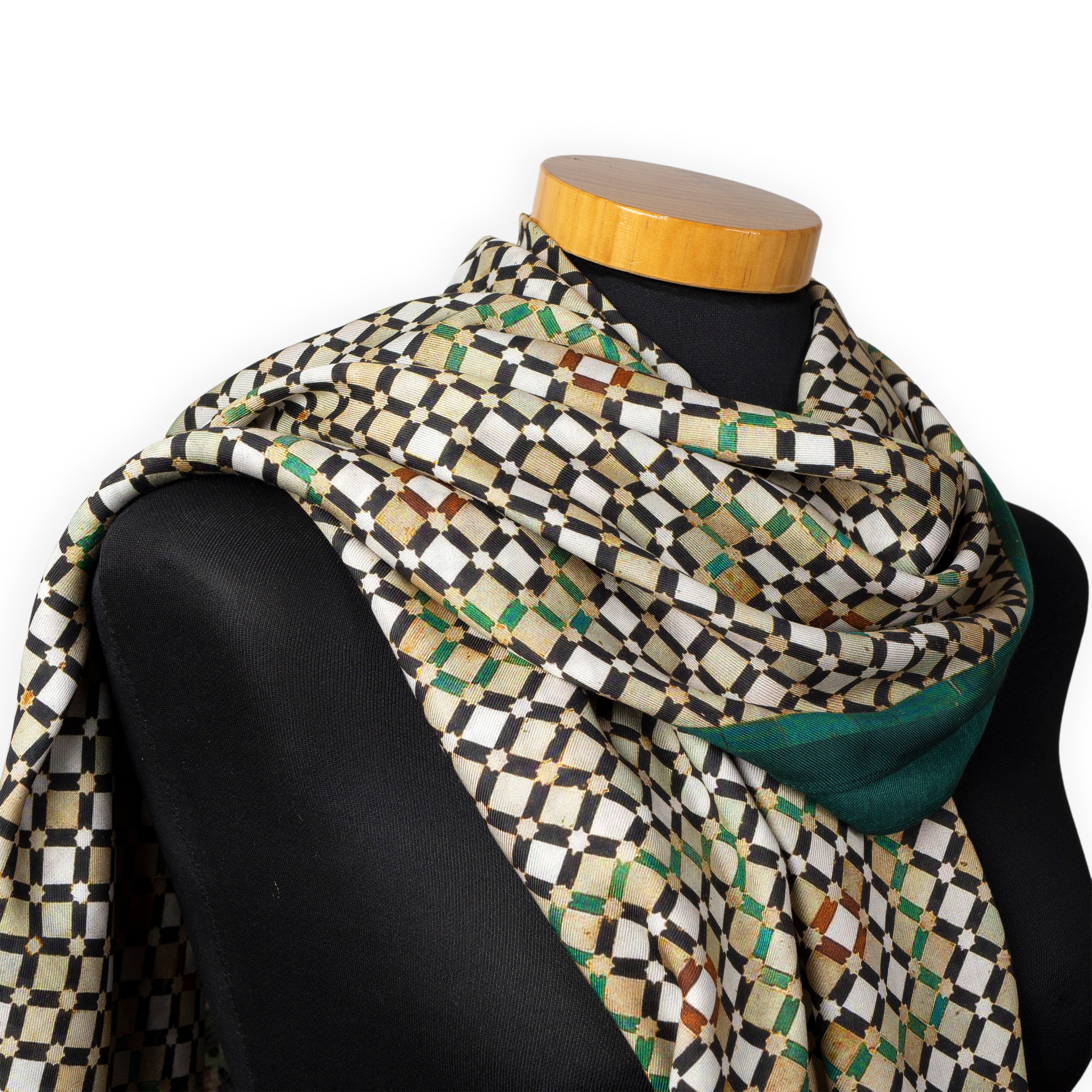 Moorish mosaic tiles inspired scarf