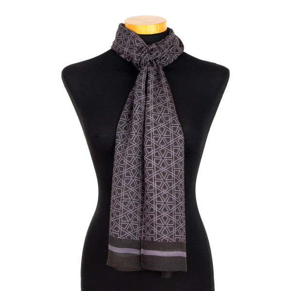 Islamic art inspired Gray scarf