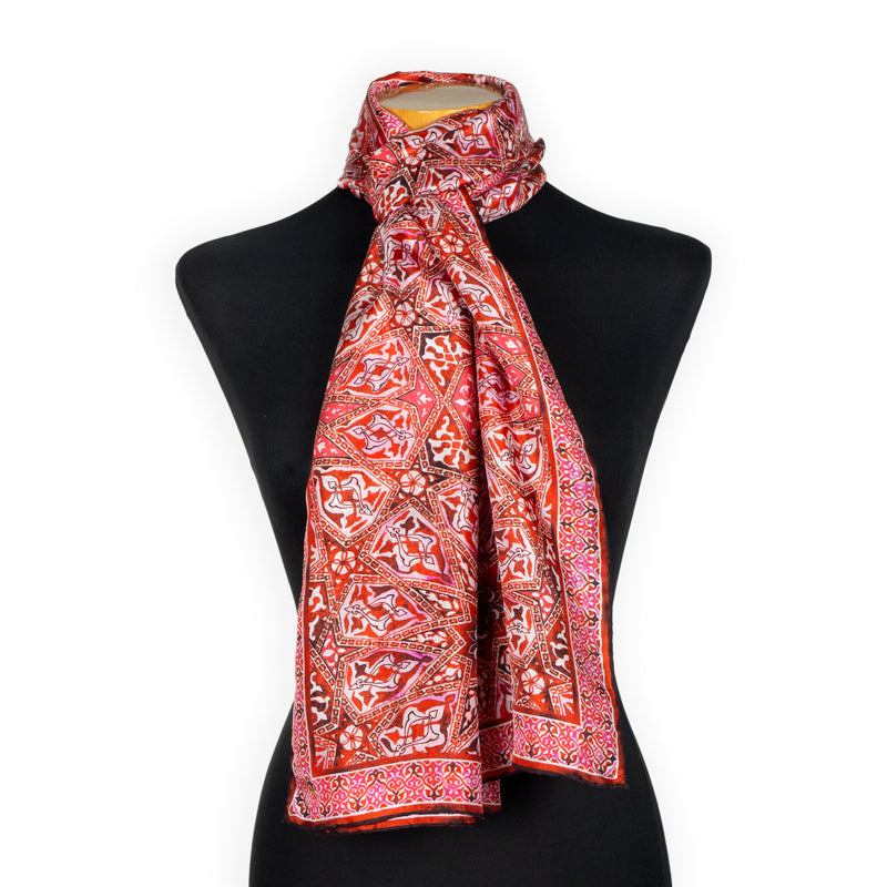 Gray Blue Paisley Mens Silk Scarf - Designer neck scarf for winters 
