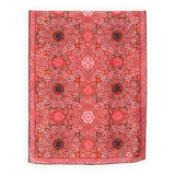 Large red silk scarf for women with Islamic Art inspired print