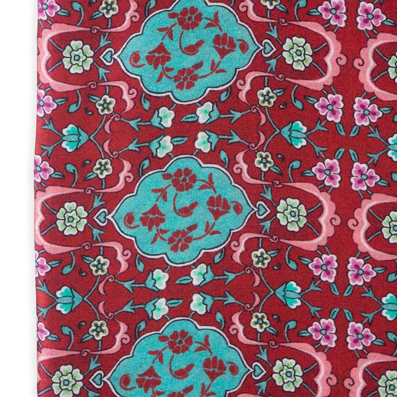 Floral print inspired silk scarf pattern inspired by turkish art