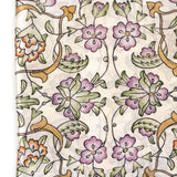 Detail of silk scarf with floral pattern