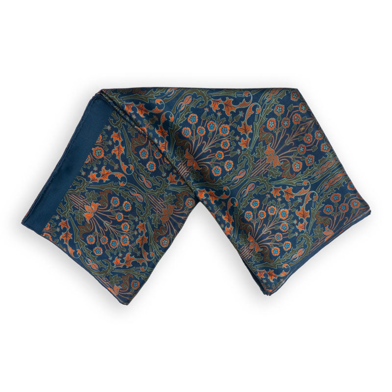 Silk scarf with floral print