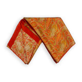 Floral silk scarf inspired by art nouveau tiles