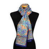 Multicolor neck scarf inspired by moroccan mosaic tiles