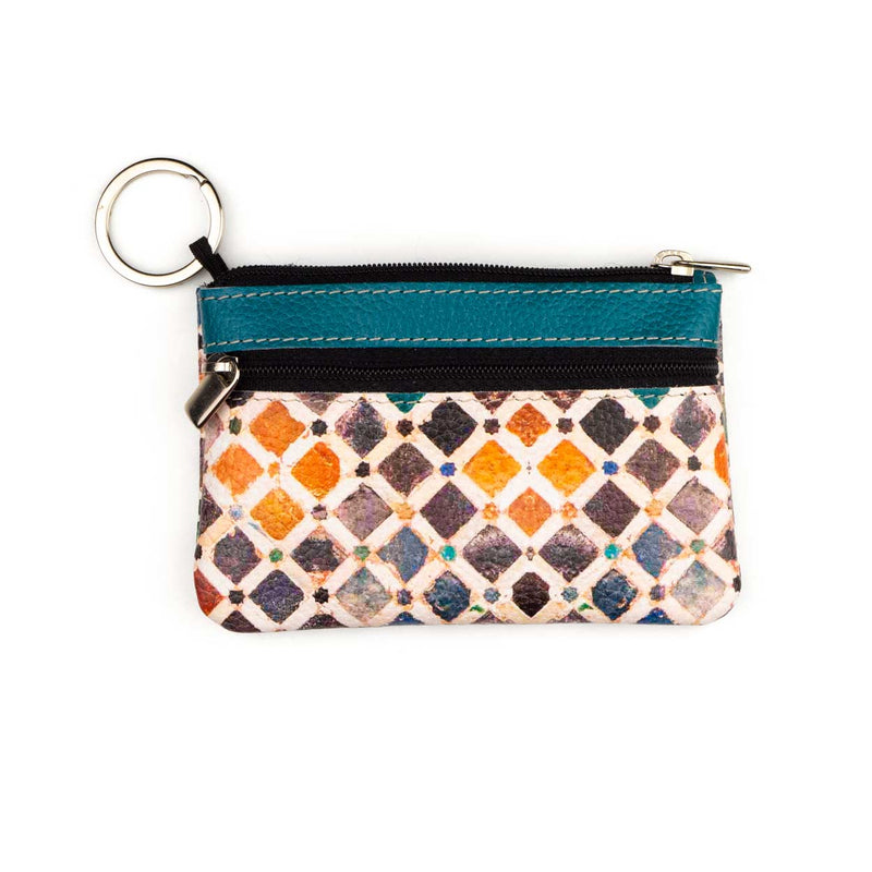 Islamic art inspired leather coin purse