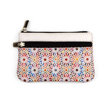 Multicolored leather purse for coins inspired by Islamic Art