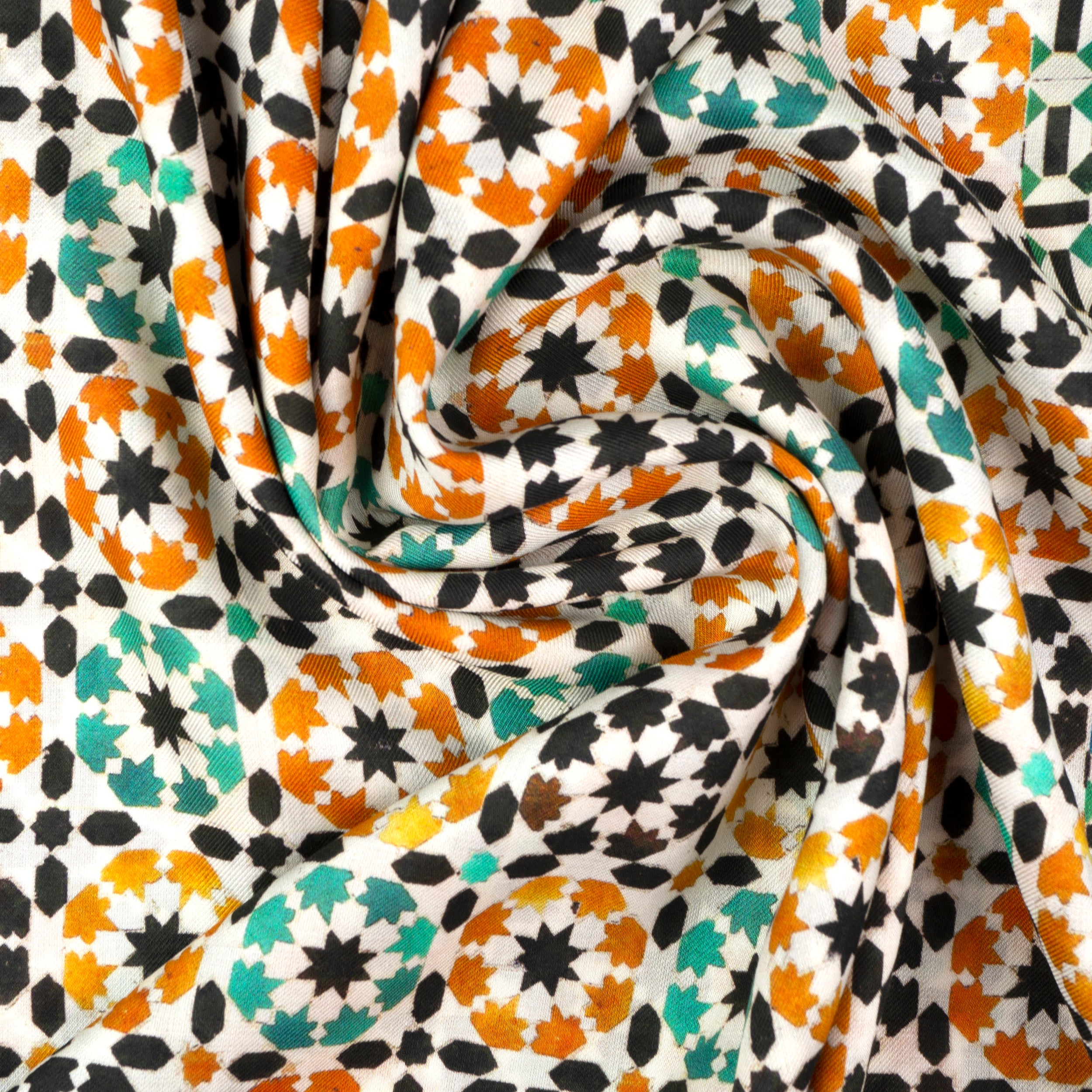 Printed scarf with islamic pattern