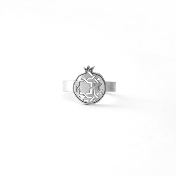 Islamic art inspired sterling silver ring