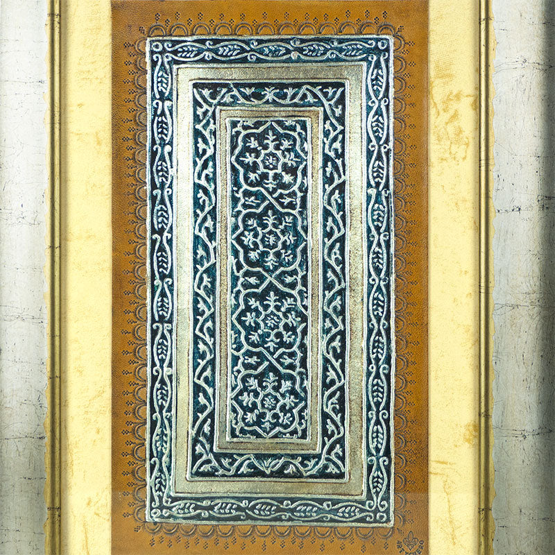 Islamic art inspired leather painting