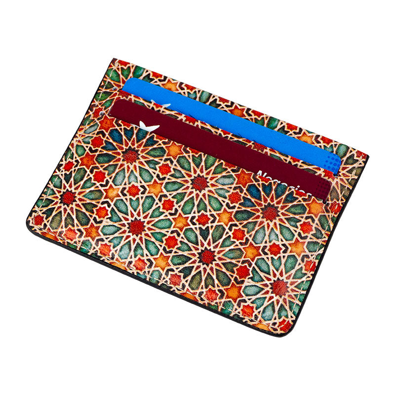 Leather cardholer islamic pattern