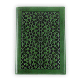 Leather Notebook Mosaic Green