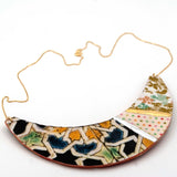 Big colorful necklace inspired by Islamic art tiles