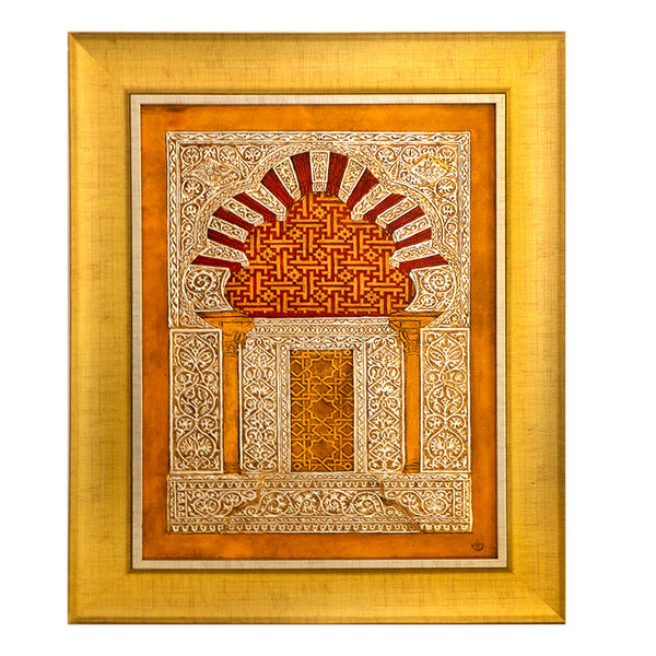 Islamic art inspired guadamecí leather art for decoration