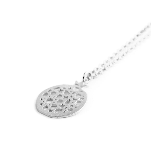 Silver necklace inspired by islamic geometry
