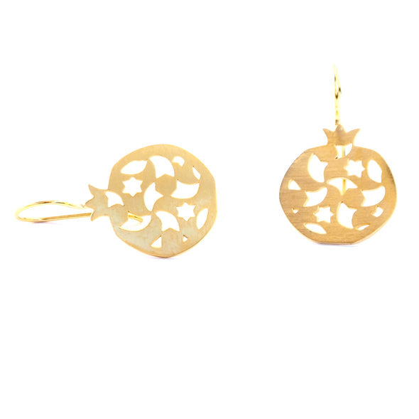 Islamic art inspired gold earrings