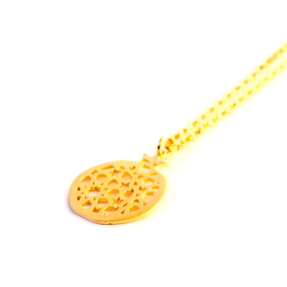Islamic geometry gold necklace