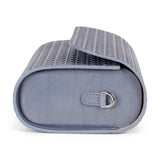 Grey leather small clutch bag