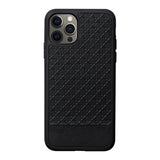 iPhone 12 PRO leather case black embossed with islamic art pattern