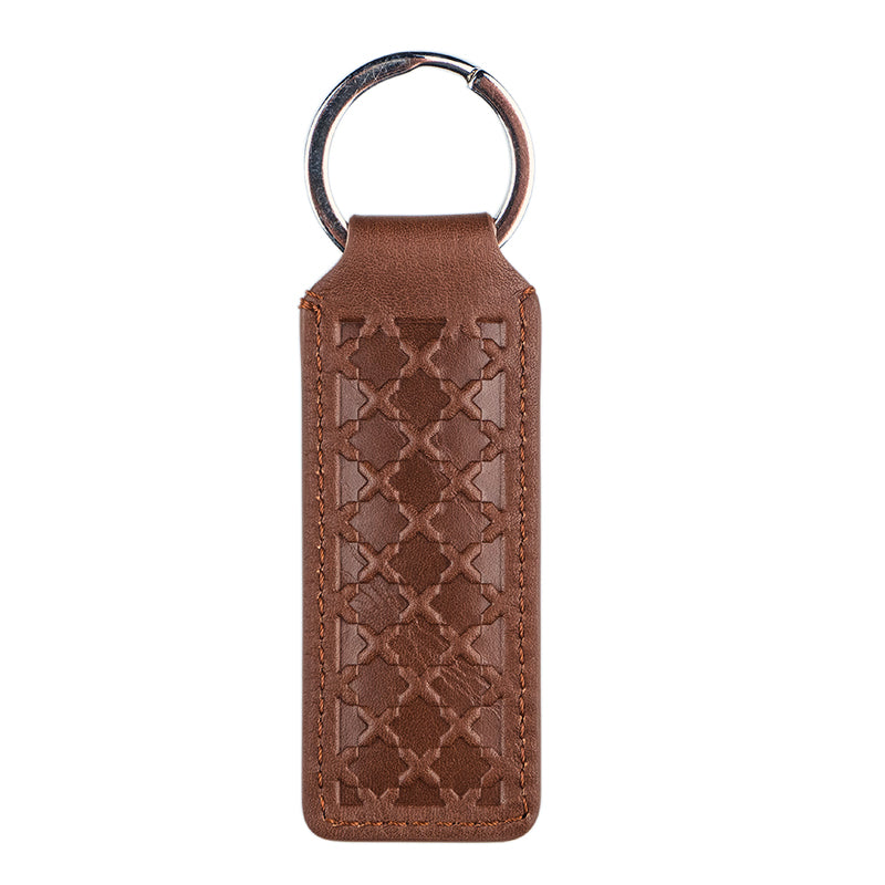 Islamic art inspired leather keychain