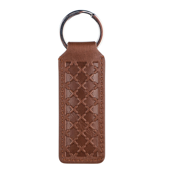Islamic art inspired leather keychain