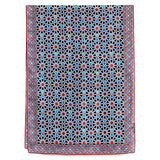Large silk scarf with geometric print inspired by alhambra tiles