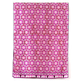 Large pink silk scarf with islamic art geometric design