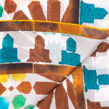 Detail of islamic art inspired silk scarf