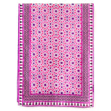 Pink and white silk scarf inspired by islamic art