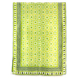 Islamic geometry print green silk scarf