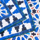 Detail of hand-rolled islamic art inspired silk scarf