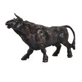 Small Bronze Spanish Fighting Bull Sculpture