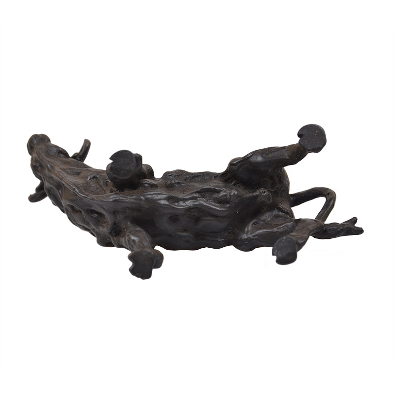 Small bronze bull sculpture