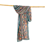 Islamic mosaic tiles inspired colorful scarf