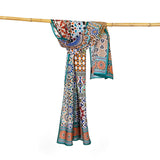 Large and colorful scarf inspired by Moroccan mosaic tiles
