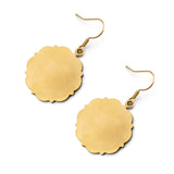 Gold Plated Earrings Nazari Burgundy