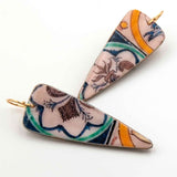 Colorful dangle earrings inspired by Andalusian tiles