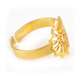 Islamic art inspired gold plated ring