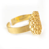 Islamic art inspired gold ring