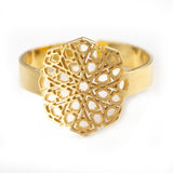 Gold ring with islamic art pattern