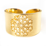 Islamic pattern inspired gold ring