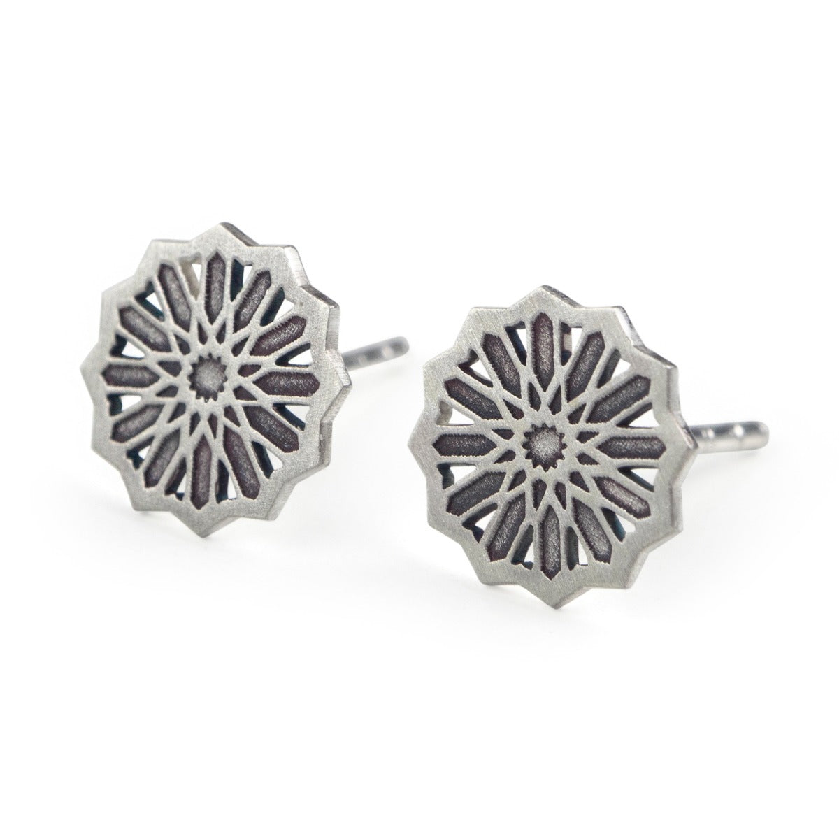 Sterling Silver Studs Earrings Estrella Mini