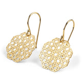 Islamic art inspired gold earrings