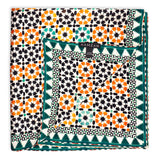Islamic art inspired colorful silk square scarf