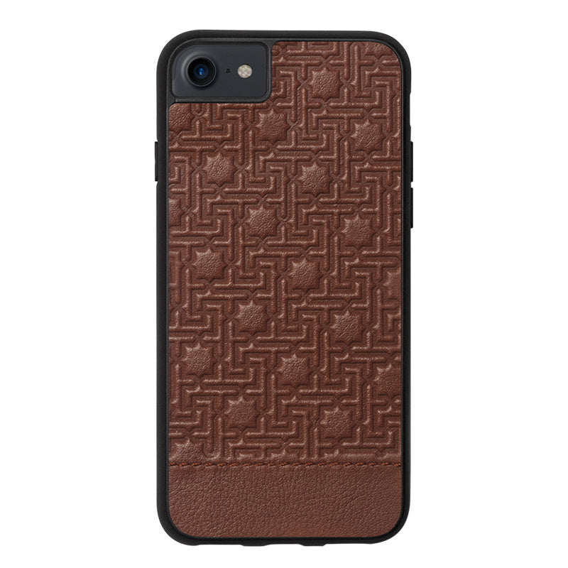 iPhone Funda de Cuero Zellige Marrón