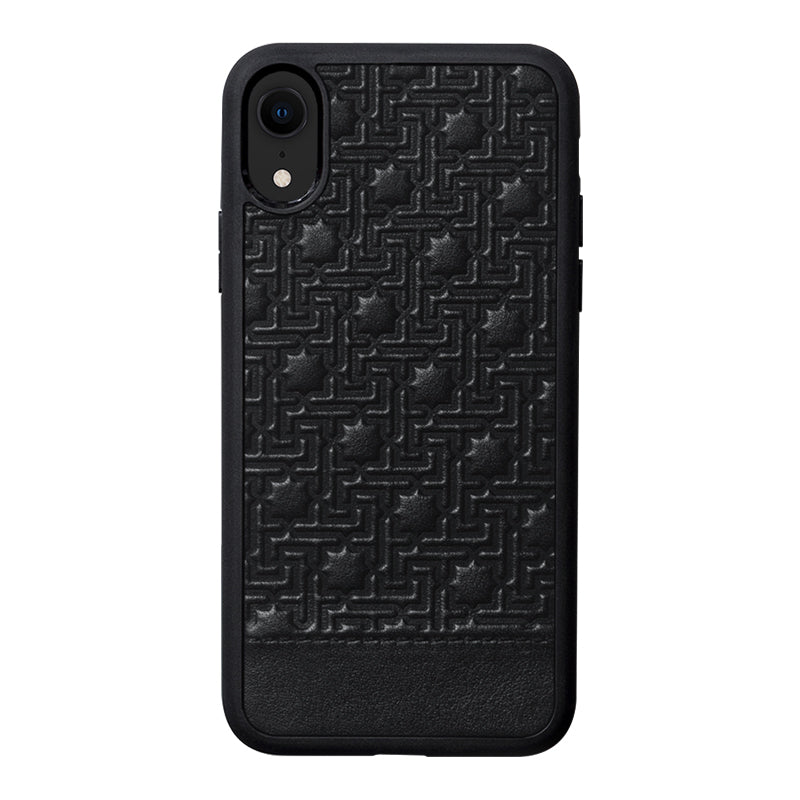 iPhone Funda de Cuero Zellige Negro